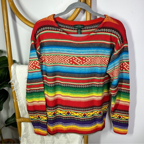 Lauren Ralph Lauren Sweaters - Lauren Jeans Co. Ralph Jeans Ralph Lauren LRL Striped Colorful Sweater sz L